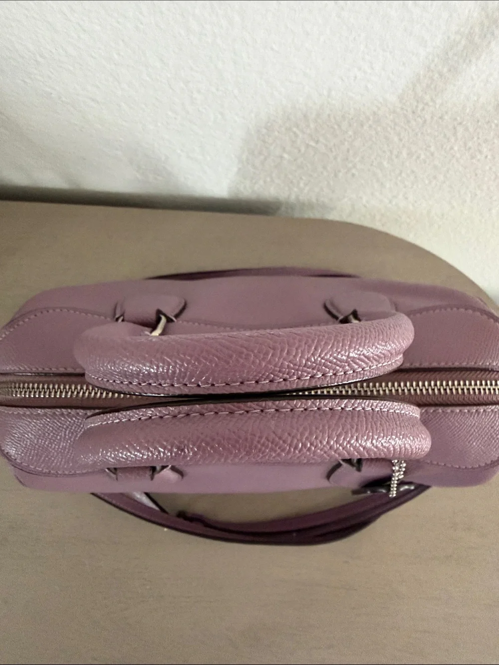 Coach structured leather